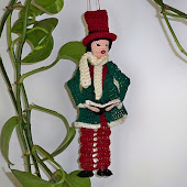 Male Victorian Caroler Ornament or Bookmark