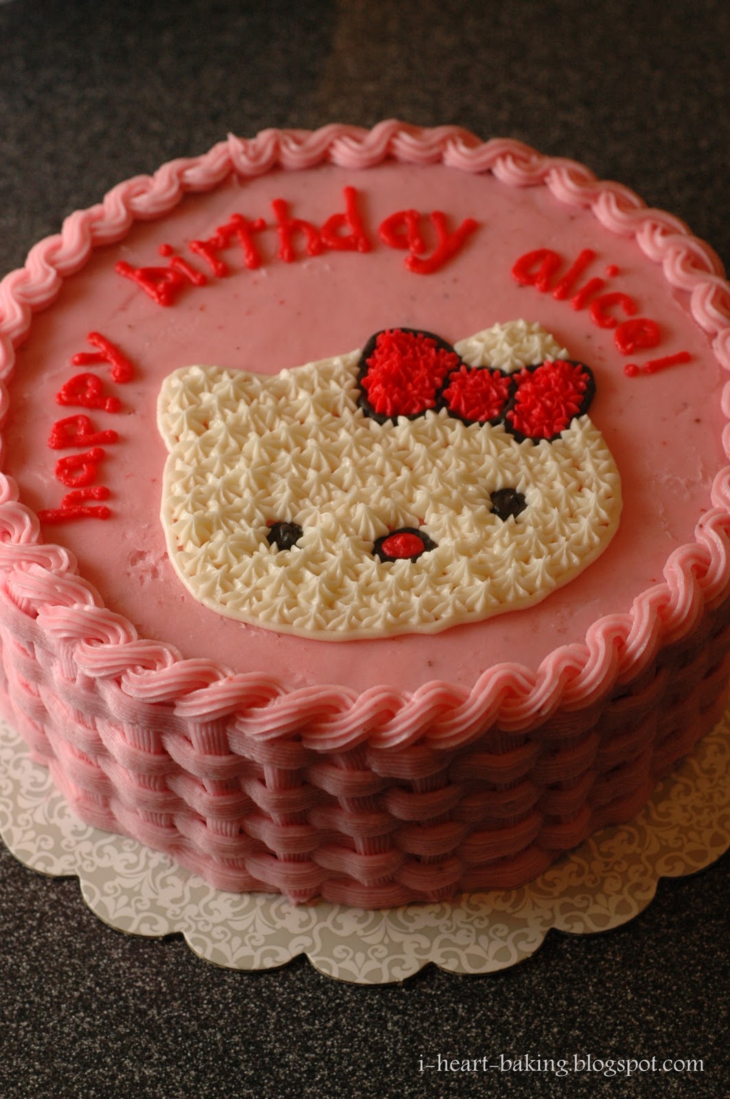 i heart baking!: pink hello kitty cake