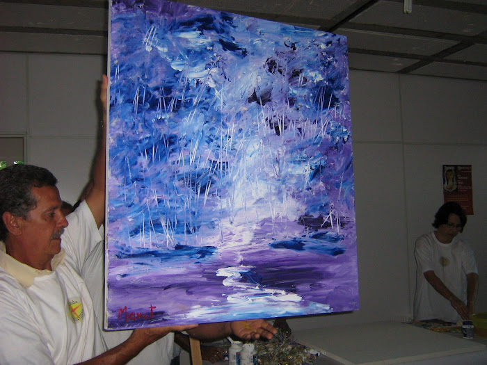 Monet(pintura mediúnica)Feito à mão, sem pincel