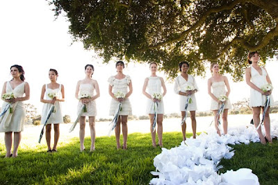 Bridesmaids In White