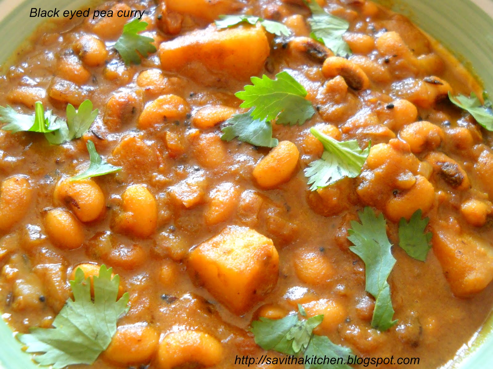 Savitha's Kitchen Black eyed pea curry