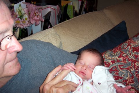 Lauren shows off her grip for Gramps
