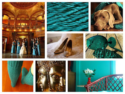 aren't you loving the teal and gold Image Credits Bridal Party