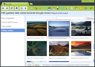 pilih latar belakang gambar