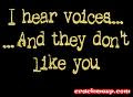 Not everyone who hears voices is crazy...