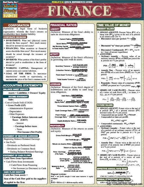 download free book series barcharts quickstudy finance study charts free