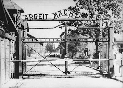 Gate leading to Auschwitz