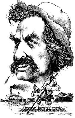 Caricature of Mark Twain