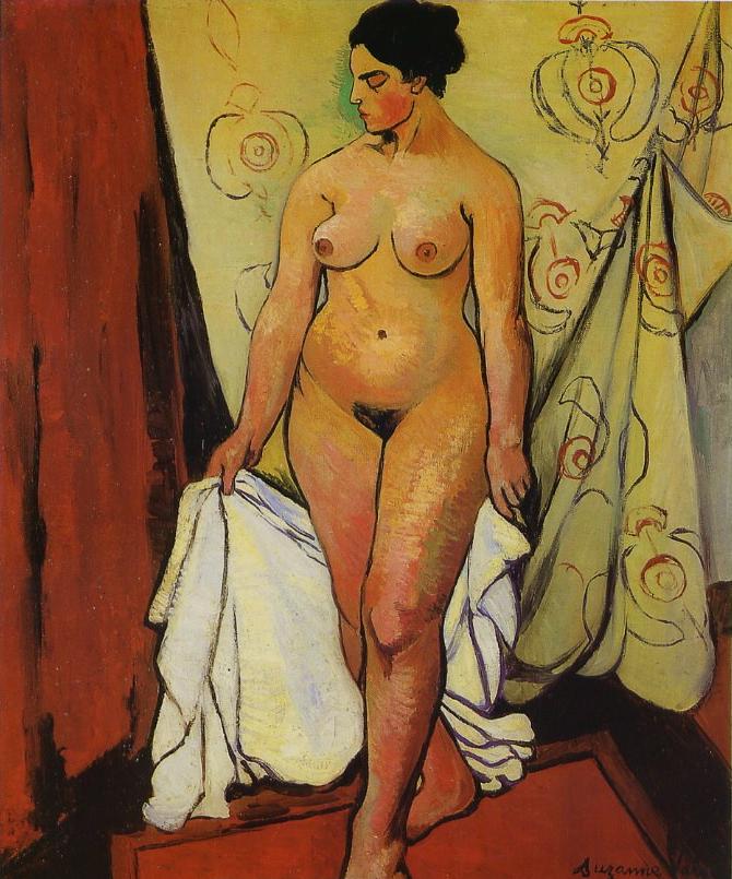 Suzanne Valadon Suzanne+VALADON+,Femme+nue+%C3%A0+la+draperie+1919