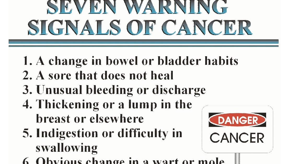 pkkindia WARNING SIGNALS OF CANCER