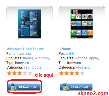 Mobango seleccionar el recurso a descargar