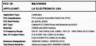 LG VX9600 from Verizon Wireless coming soon