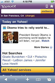 Yahoo! Announces new Yahoo! Mobile for iPhone and Other Mobile Devices