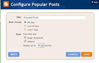 add Popular post gadget with thumbnail in blogger
