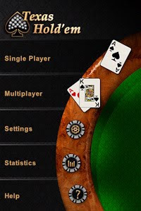 texas hold em app menu screen