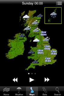 met office weather app - forecast slideshow