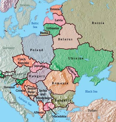 Here s a map of Eastern Europe map of eastern europe. Here s a map of Eastern Europe
