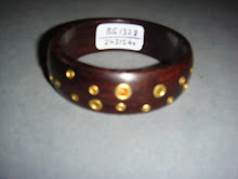 WOODEN BANGLES WITH BRASS