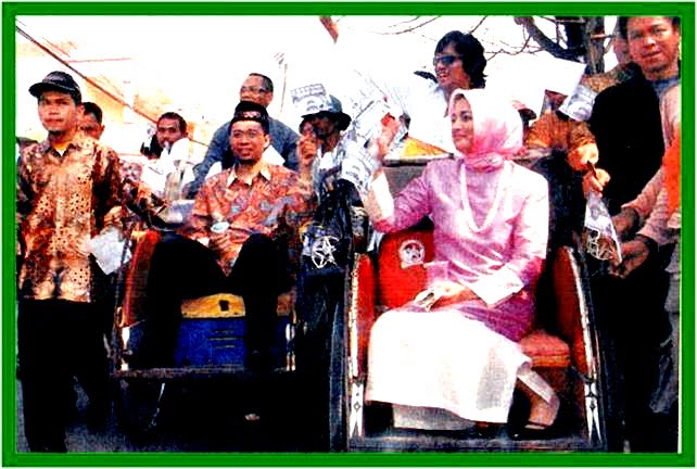 Pilkada Banten 2006, Marissa Haque dalam Kayuhan Becak Ikang Fawzi, Mendampingi. Zulkieflimansyah