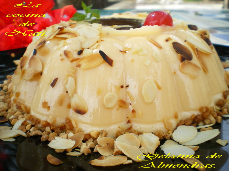 POSTRES DE LA A A LA Z GELATINA DE ALMENDRAS.