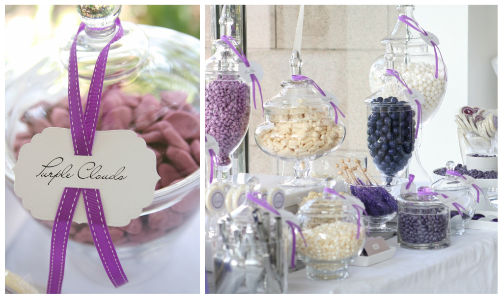 Purple and White Candy Table A Magical Wedding Purple and White Candy Table A Magical Wedding