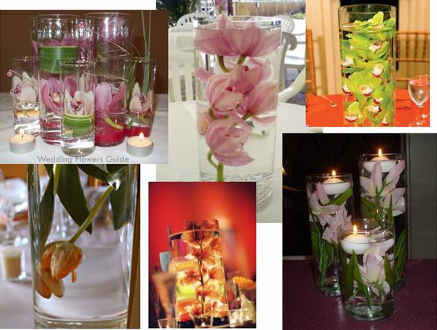 DIY Centerpieces submerged flower centerpieces. DIY Centerpieces