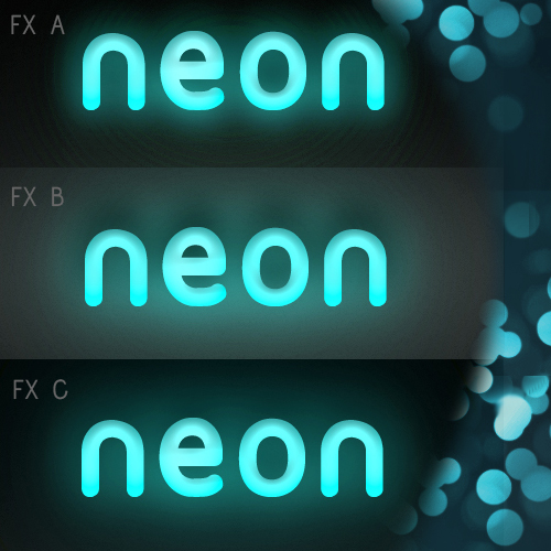 Graphic Identity Neon Font Effect Actions