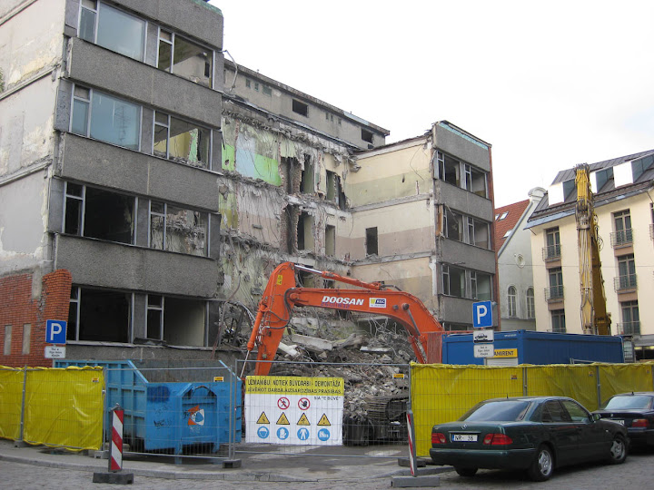 destruction of former RTU building