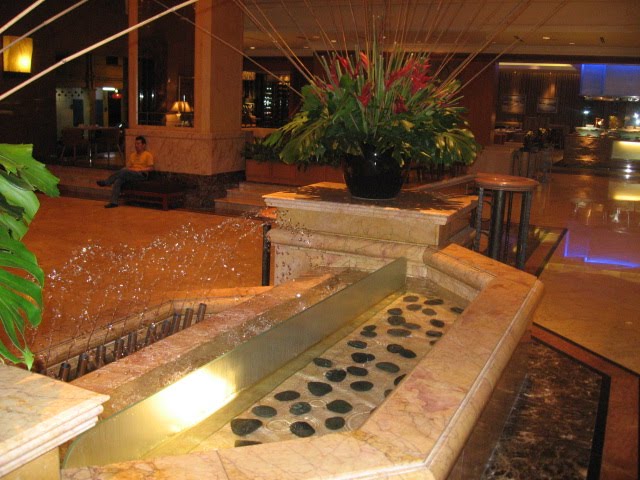 Small fountain at  hotel lobby