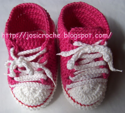 حذاء اطفال بالكروشية All+Star+Rosa+Pap+2