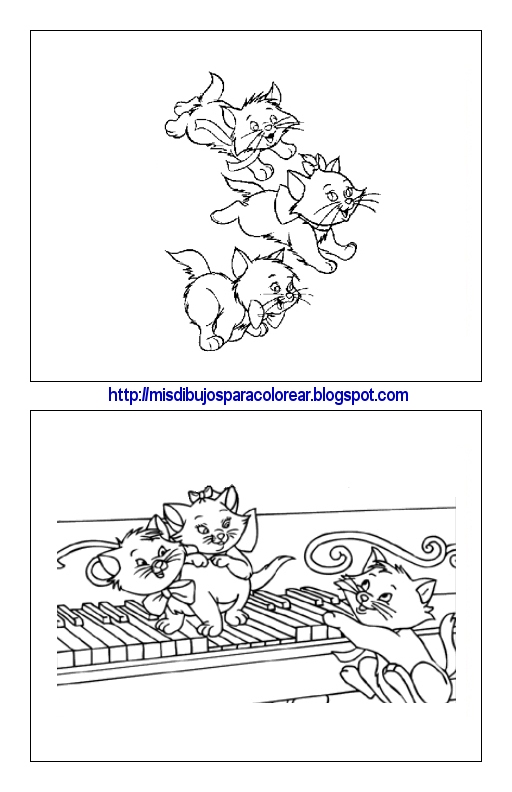 Etiquetas: Dibujos de animales Dibujos para colorear Gatitos