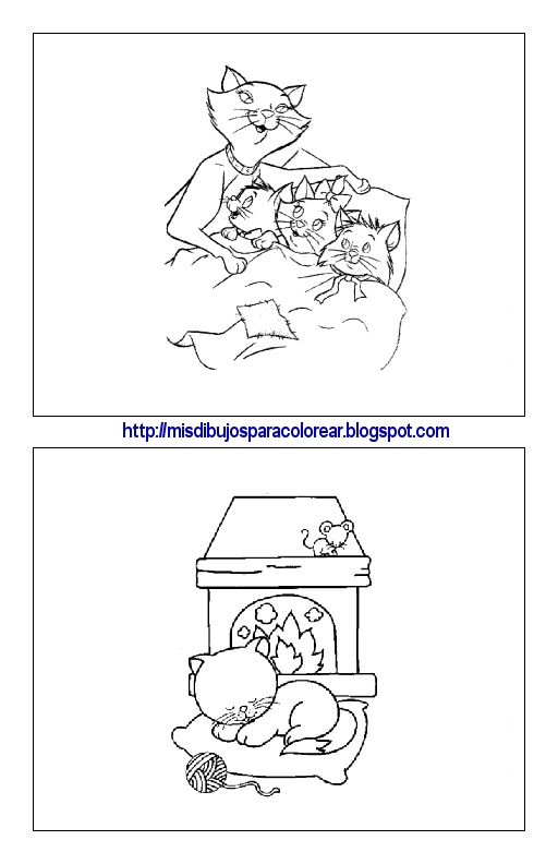Etiquetas: Dibujos de animales Dibujos para colorear Gatitos