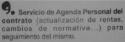 Servicio de Agenda Personal del contrato (actualización de rentas, cambios de normativa...) para seguimiento del mismo
