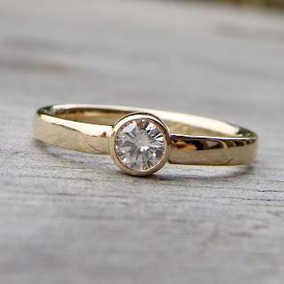 moissanite ring delicate