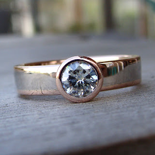 rose gold moissanite