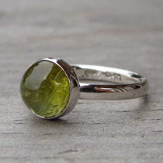 green tourmaline ring