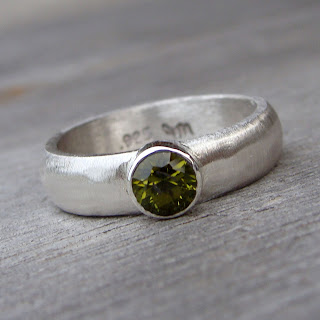 green tourmaline ring