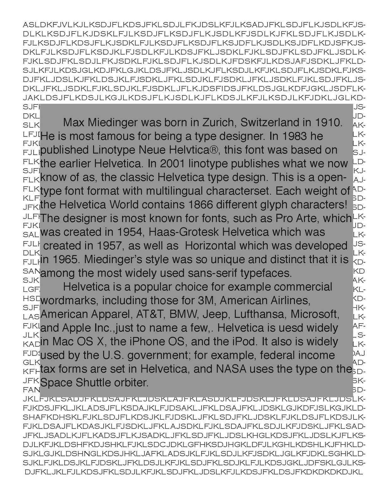 Laura Williamson Max Miedinger Artwork