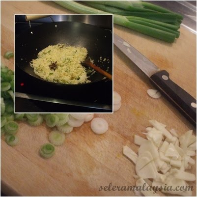 The preparation Nasi Goreng Butter