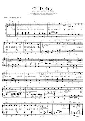 Sheet Music: Oh Darling