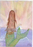 Mermaid Watching the Northern Lights by Lazyhawk