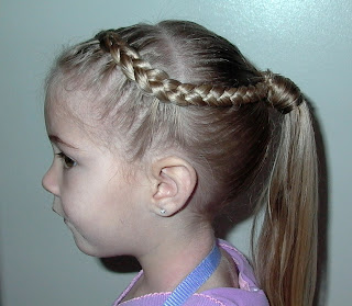 Shaunell's Hair: Little Girl's Hairstyles - French Braid into Wrapped  Ponytail 10-15 Min