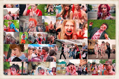 La marcha de los zombies en Moscú Rusia (The Meat Holiday)