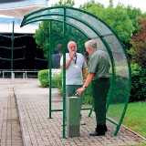 a smoking shelter