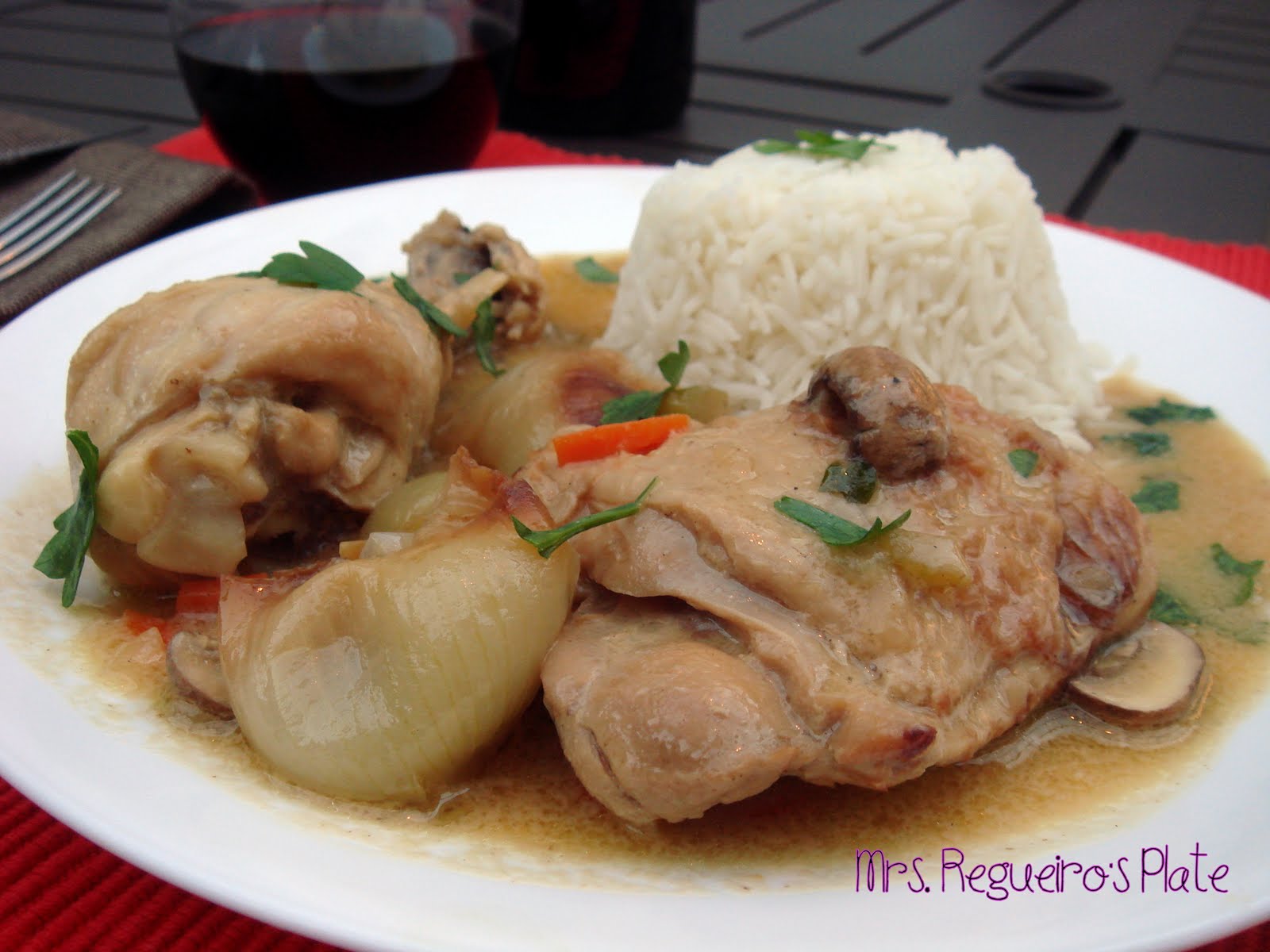 Mrs. Regueiro's Plate Julia Child's Chicken Fricassee