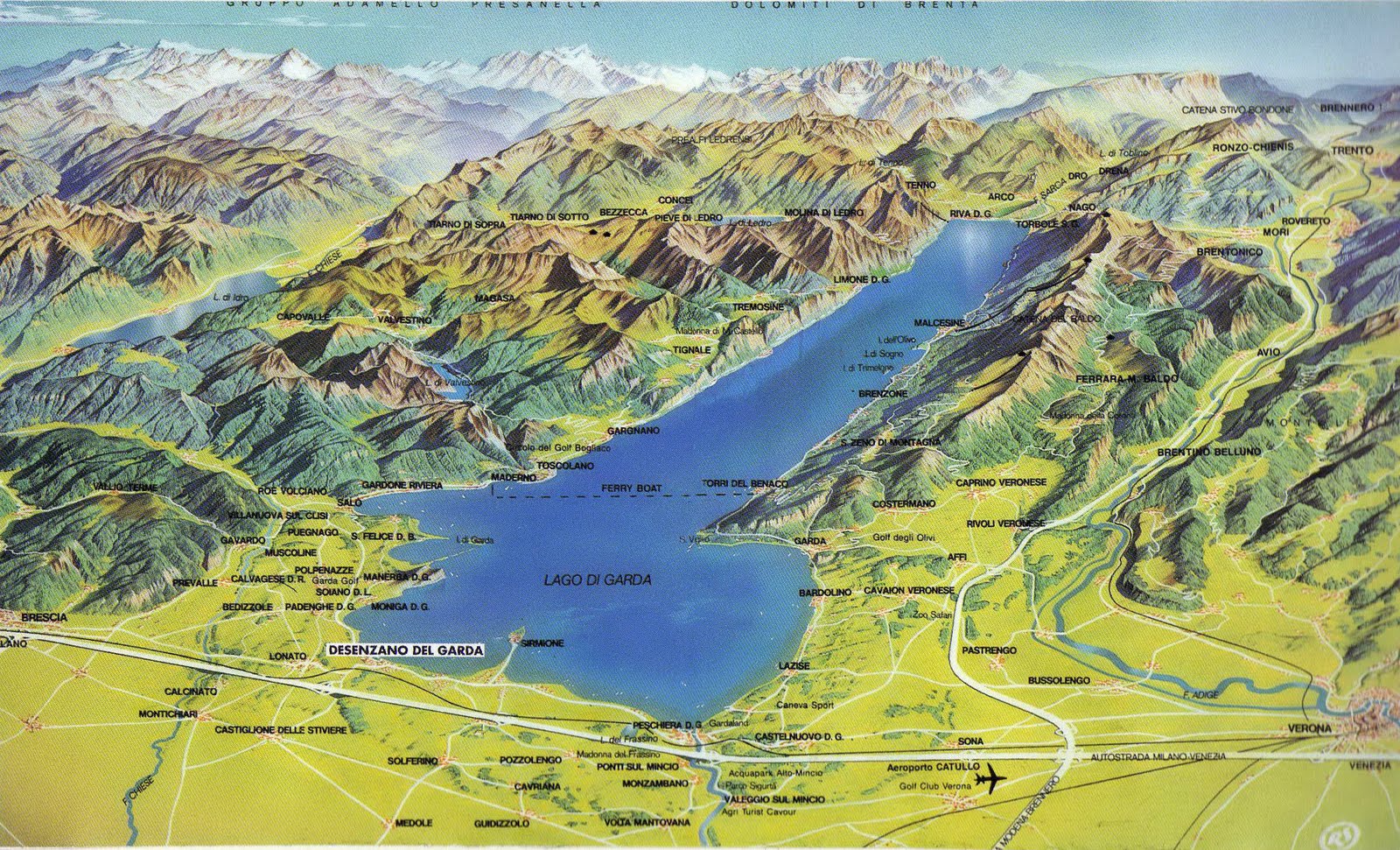 Map Lake Garda