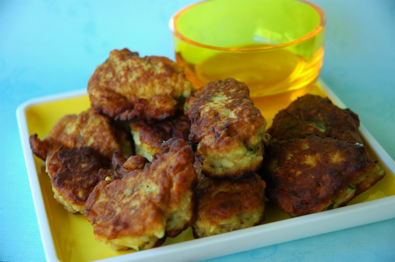 Banana Zucchini Fritters Knuckle Salad