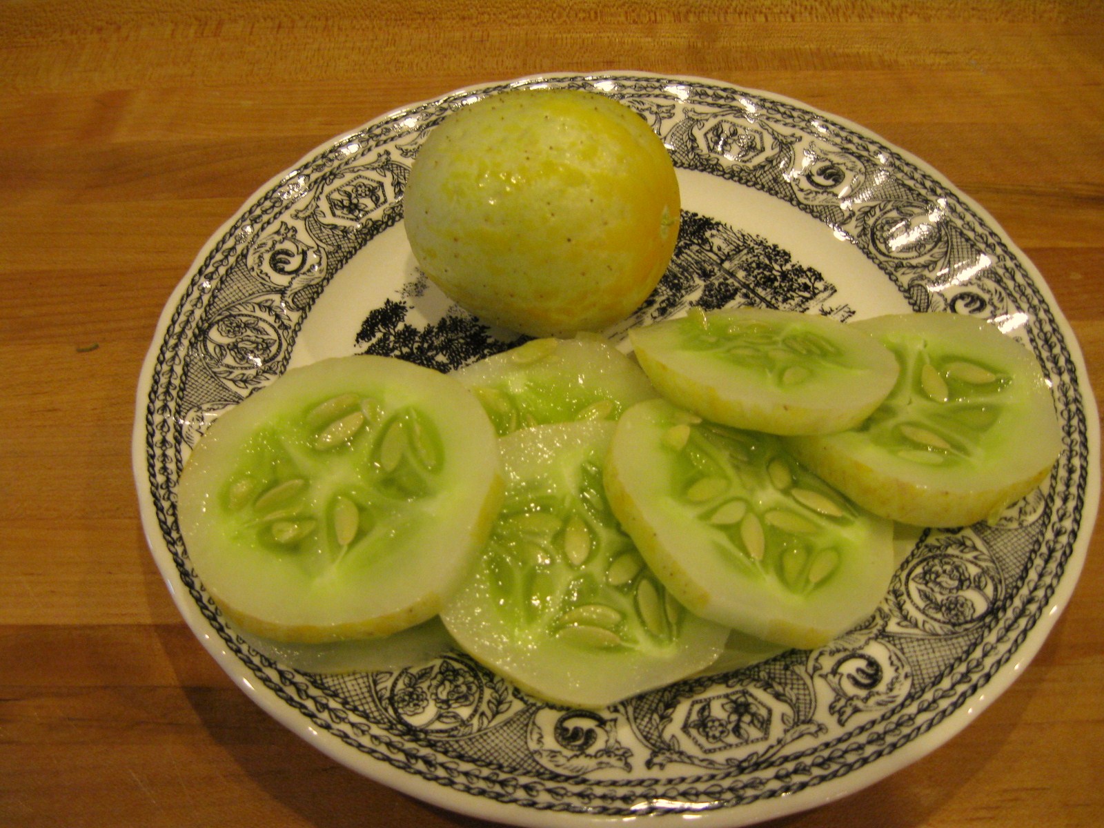 One day at a time..... Lemon Cucumber and not sure what?