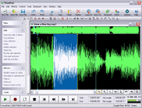 Pantalla principal del programa WavePad Imagen de WavePad