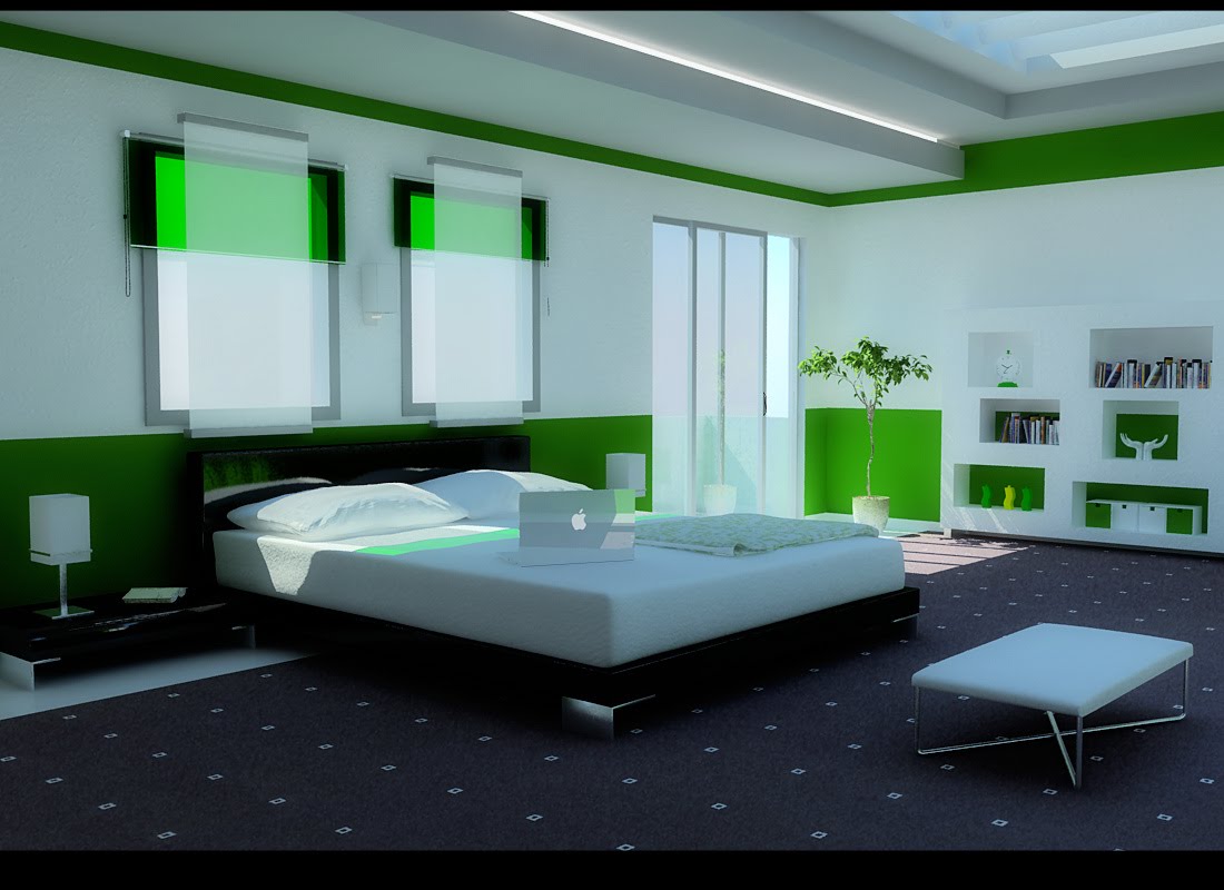 Green Color Bedrooms Interior Design Ideas | Interior ...